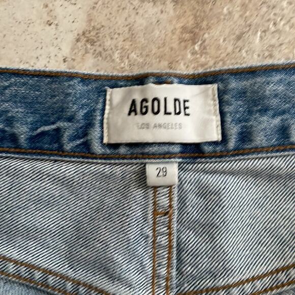 AGOLDE Jamie High Rise Classic Ripped Cotton Jeans - Picture 10 of 15